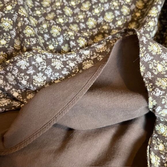 Rebecca Taylor Feather Fleur Ruched Smocked Mock Neck Cotton Blouse Size 10 - Picture 9 of 14